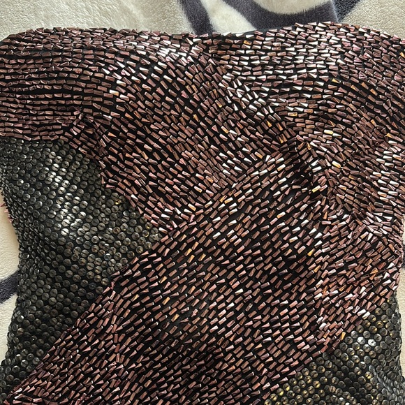 Bebe Gold Geode Strapless Dress - Picture 2 of 5